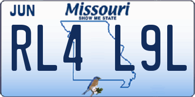 MO license plate RL4L9L