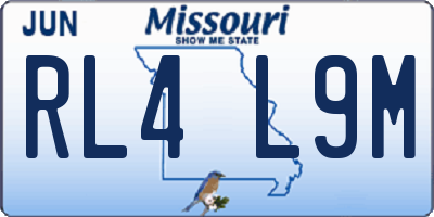 MO license plate RL4L9M