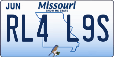 MO license plate RL4L9S