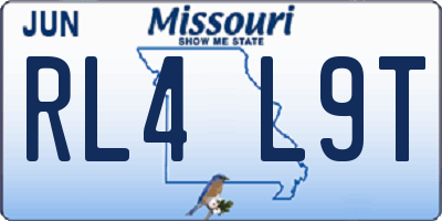 MO license plate RL4L9T