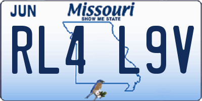 MO license plate RL4L9V