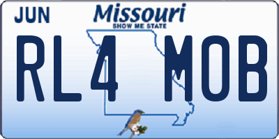 MO license plate RL4M0B