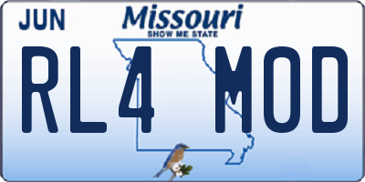 MO license plate RL4M0D