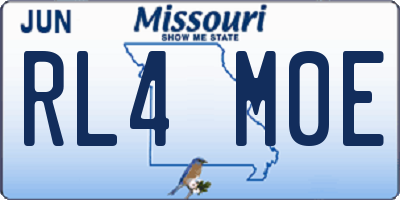 MO license plate RL4M0E