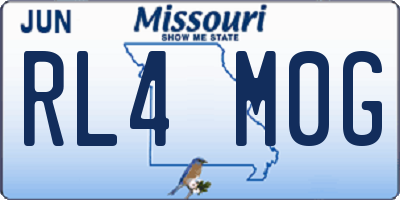 MO license plate RL4M0G