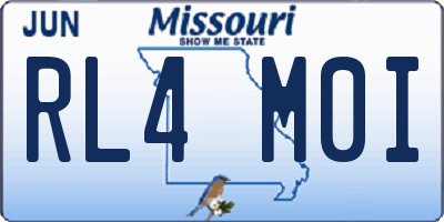 MO license plate RL4M0I