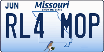 MO license plate RL4M0P