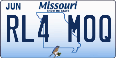 MO license plate RL4M0Q