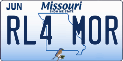 MO license plate RL4M0R