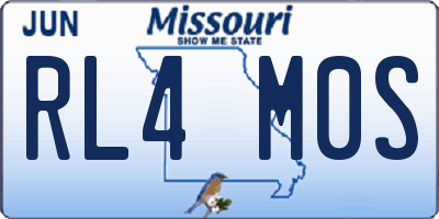 MO license plate RL4M0S
