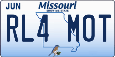 MO license plate RL4M0T