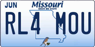 MO license plate RL4M0U