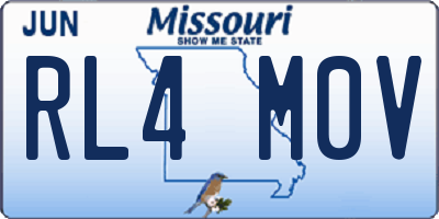 MO license plate RL4M0V