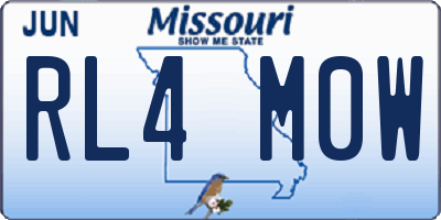 MO license plate RL4M0W
