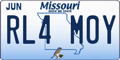 MO license plate RL4M0Y