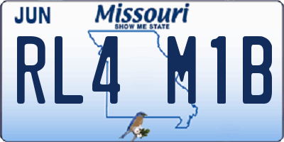 MO license plate RL4M1B