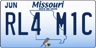 MO license plate RL4M1C