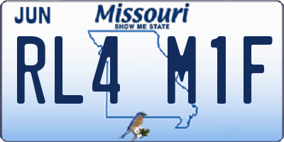 MO license plate RL4M1F