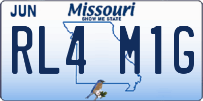 MO license plate RL4M1G