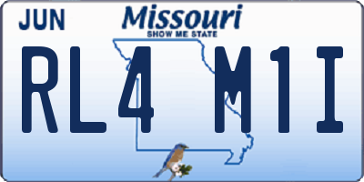 MO license plate RL4M1I