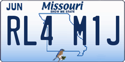 MO license plate RL4M1J