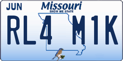 MO license plate RL4M1K