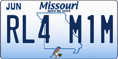 MO license plate RL4M1M