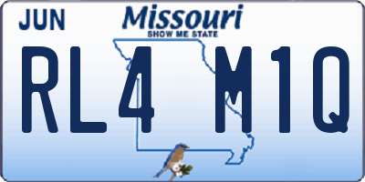 MO license plate RL4M1Q