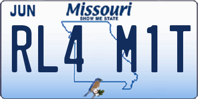 MO license plate RL4M1T
