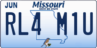 MO license plate RL4M1U