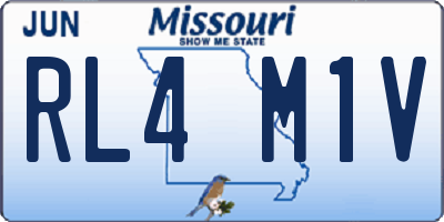 MO license plate RL4M1V