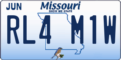 MO license plate RL4M1W