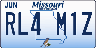 MO license plate RL4M1Z