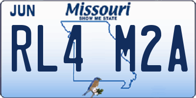 MO license plate RL4M2A