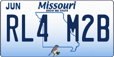 MO license plate RL4M2B