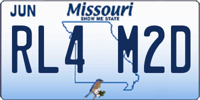 MO license plate RL4M2D