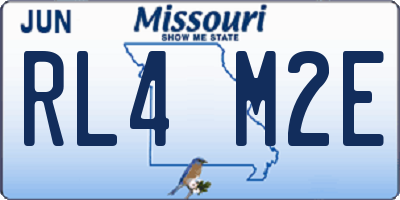 MO license plate RL4M2E