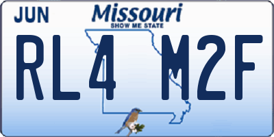 MO license plate RL4M2F
