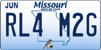 MO license plate RL4M2G