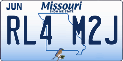 MO license plate RL4M2J