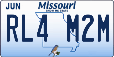 MO license plate RL4M2M