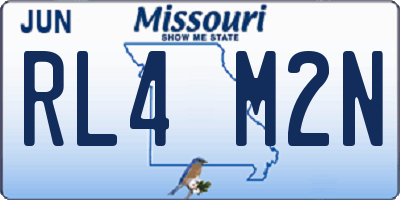 MO license plate RL4M2N