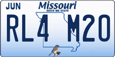 MO license plate RL4M2O