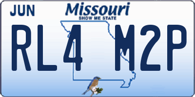 MO license plate RL4M2P