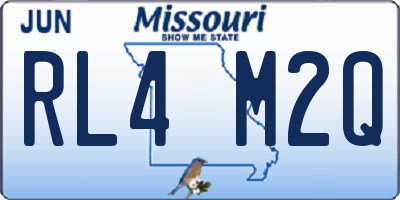 MO license plate RL4M2Q