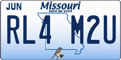 MO license plate RL4M2U