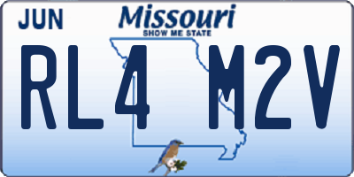 MO license plate RL4M2V