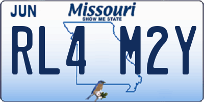 MO license plate RL4M2Y