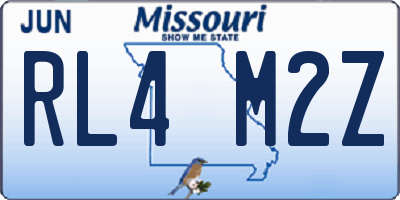 MO license plate RL4M2Z