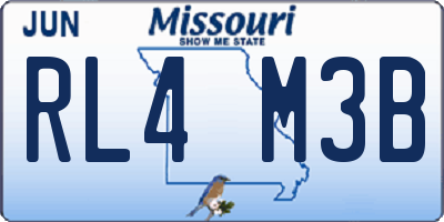 MO license plate RL4M3B